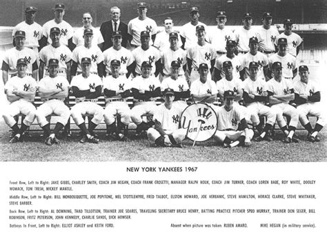 new york yankees roster 1967